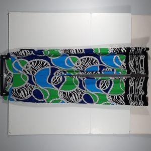 NWT SLIM FACTOR multicolor zebra print/rope pants Sz S